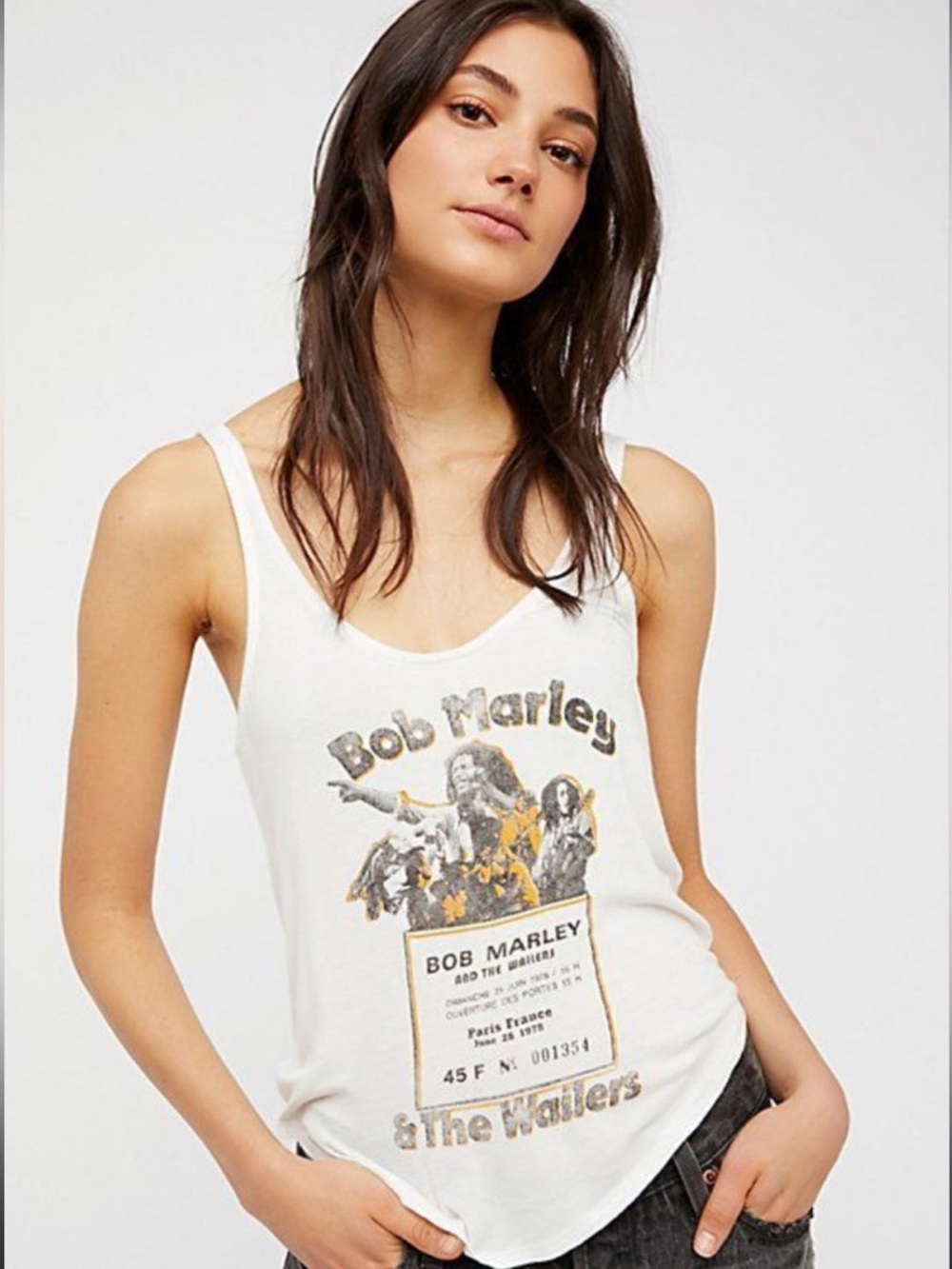 Daydreamer Bob Marley & The Wailers Vintage Tour Graphic Tank Top L